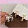 Stunning Highquality Zirconia Earrings With Dazzling Full Diamond Design For Elegant Womens Style