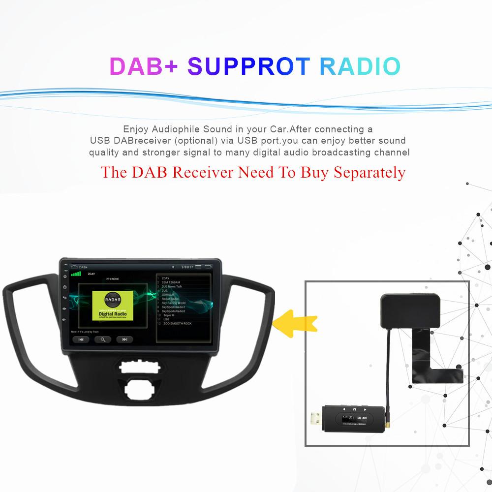 9'' 6+128G Stereo Radio GPS Navi For Ford Transit Tourneo Custom 2013-19 Carplay