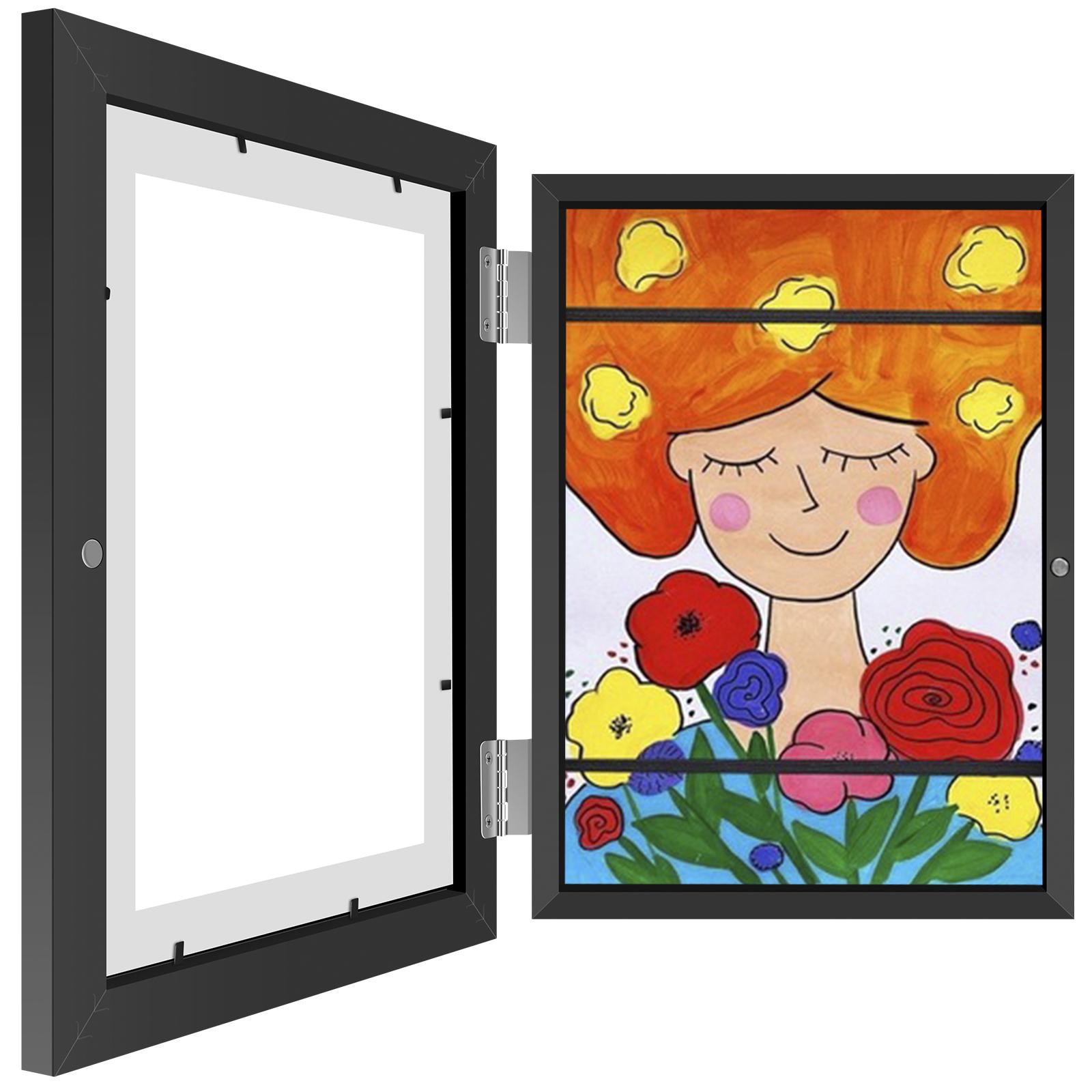 

Детская художественная рамка А4, открывающаяся спереди фоторамка с подставкой, деревянная детская художественная рамка для постера, фотокартины, декор 8.3x11.7 inches