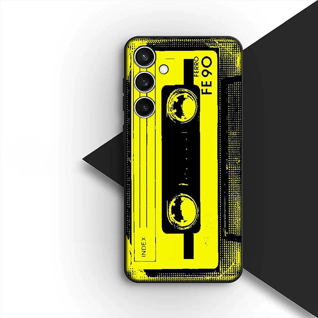 Phone Cover for Samsung Galaxy S22 S21 S20 FE Ultra Plus A07 A17 A15 A16 A25 A57 A37 Case Retro Camera Vintage Cassette Tape