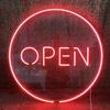 LED Neon Light USB 5V Transparent Acrylic 'Open' Sign for Shops and Businesses