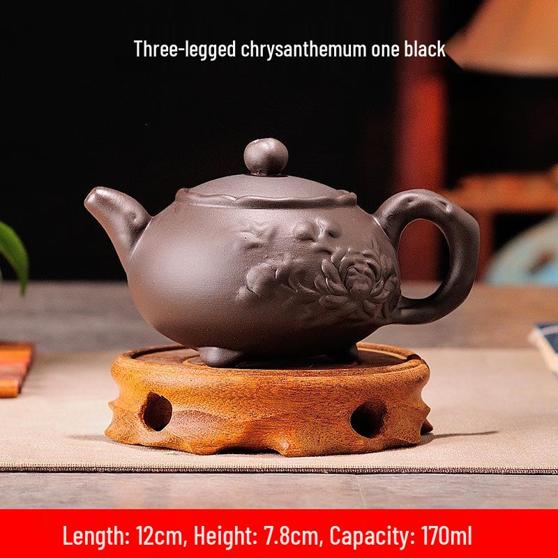 Purple Clay Zhu Ni Ceramic Kung Fu Teapot with Filter - Small Household Tea Maker Set
