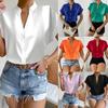 Summer Simple V-Neck Women's Shirt Blouse Women's Clothing