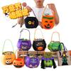 Pumpkin Lantern Trick-or-Treat Candy Bag for Kids - Halloween Handheld Decoration and Small Gift Prop