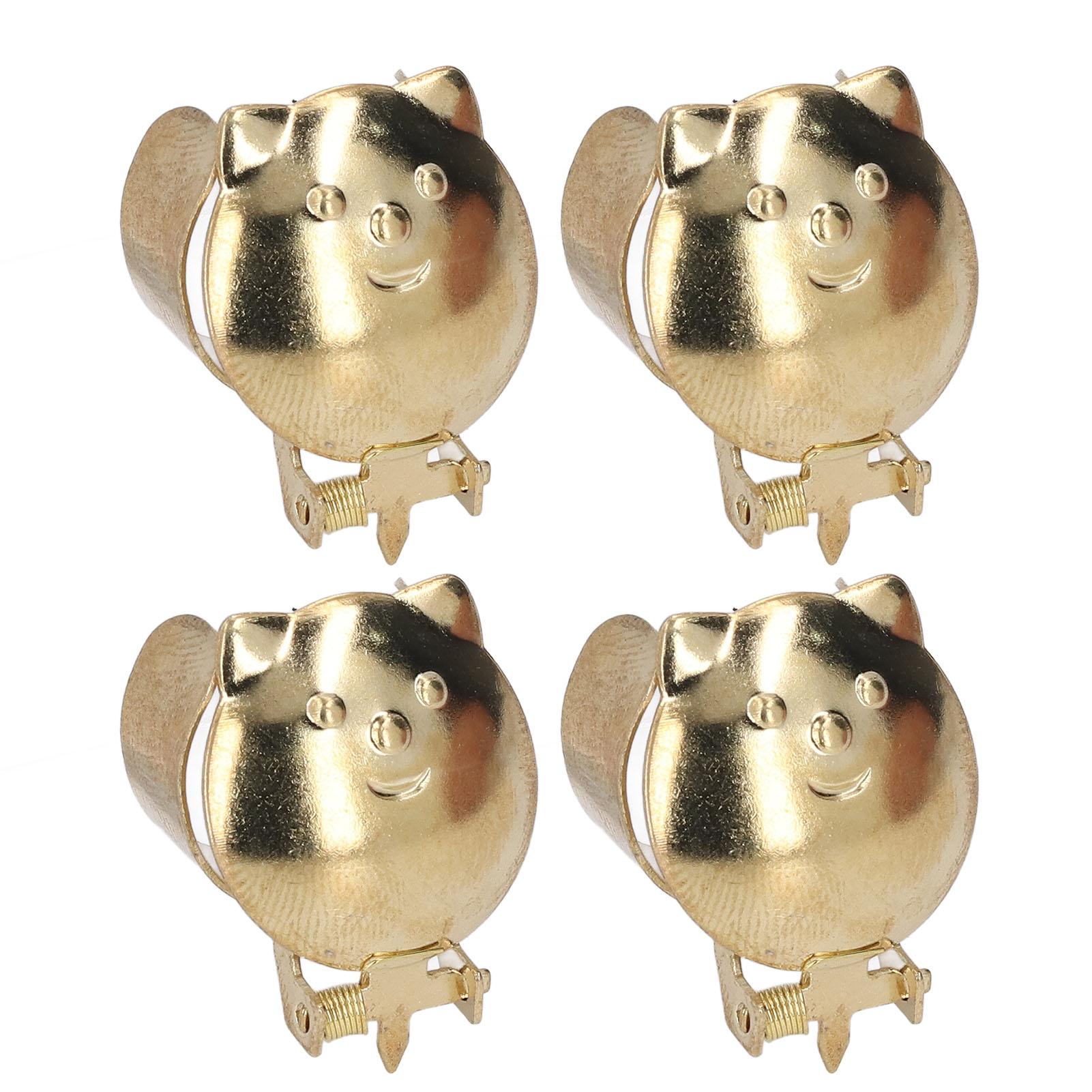 

4 шт. Автоматический гаситель свечей, металлический изысканный автоматический гаситель свечей для 0,7Диаметр 1 дюйм Swine Shape Gold