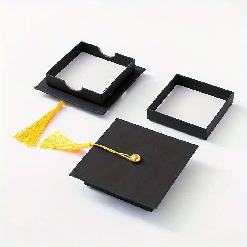 WTEMPO Graduation Season Paper Lid-and-base Gift Boxes Bachelor's Cap Shaped Design Boxes DIY Birthday Gift Boxes Presents Boxes for Classmates