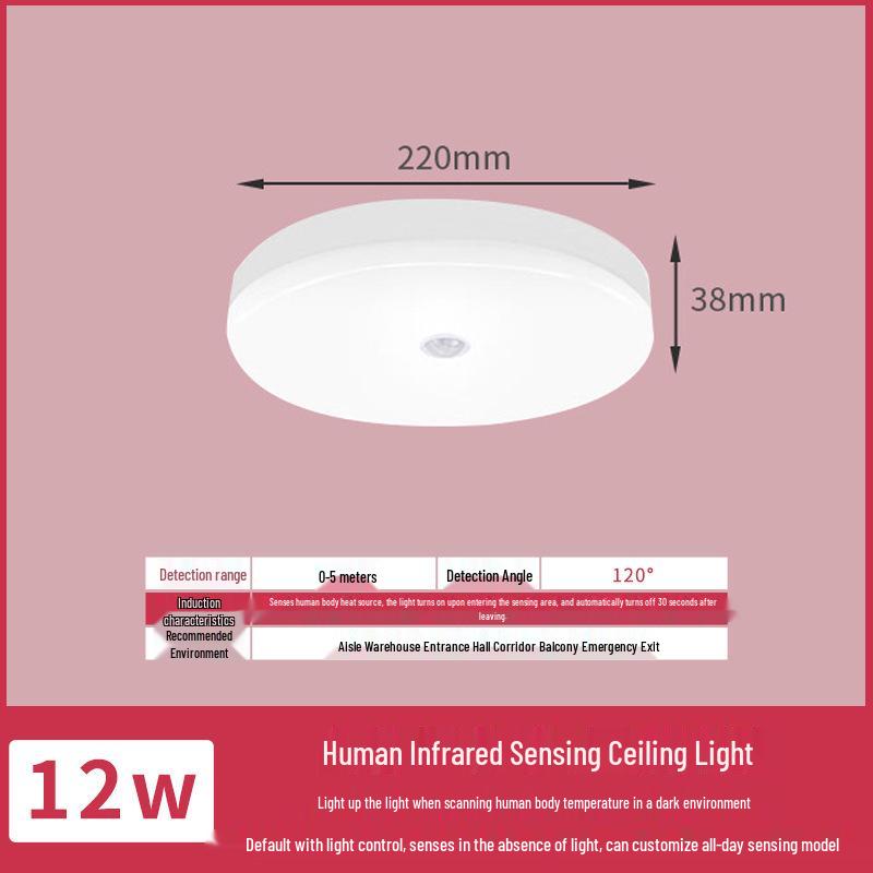 Smart LED Radar Ceiling Light with Motion and Sound Sensor
