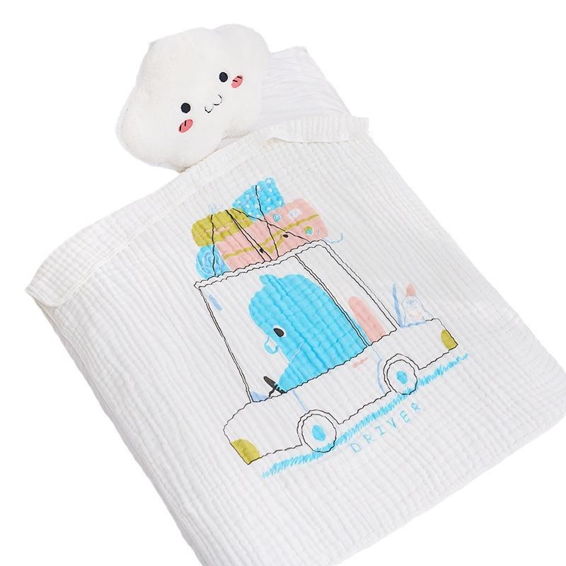 Cotton Seersucker Gauze Nine-layer Thickened Bath Towel Children's Quilt Children's Gauze Blanket Class A Newborn Bath Towel
