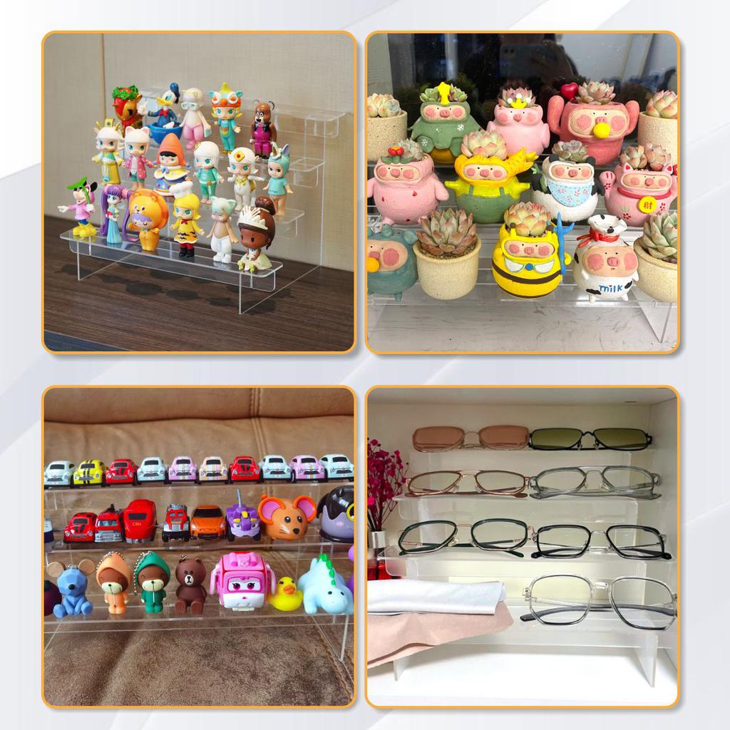 1-5 Tier Clear Acrylic Display Stand for Funko Figures Perfume Organizer Collections Doll Cosmetic Storage Holder Cupcake Stand