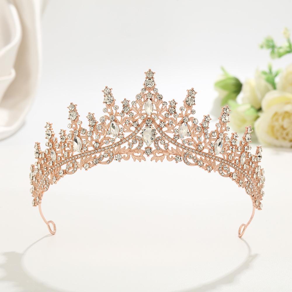 Baroque Bride Crown: Luxury Rhinestone Headdress for Weddings & Banquets