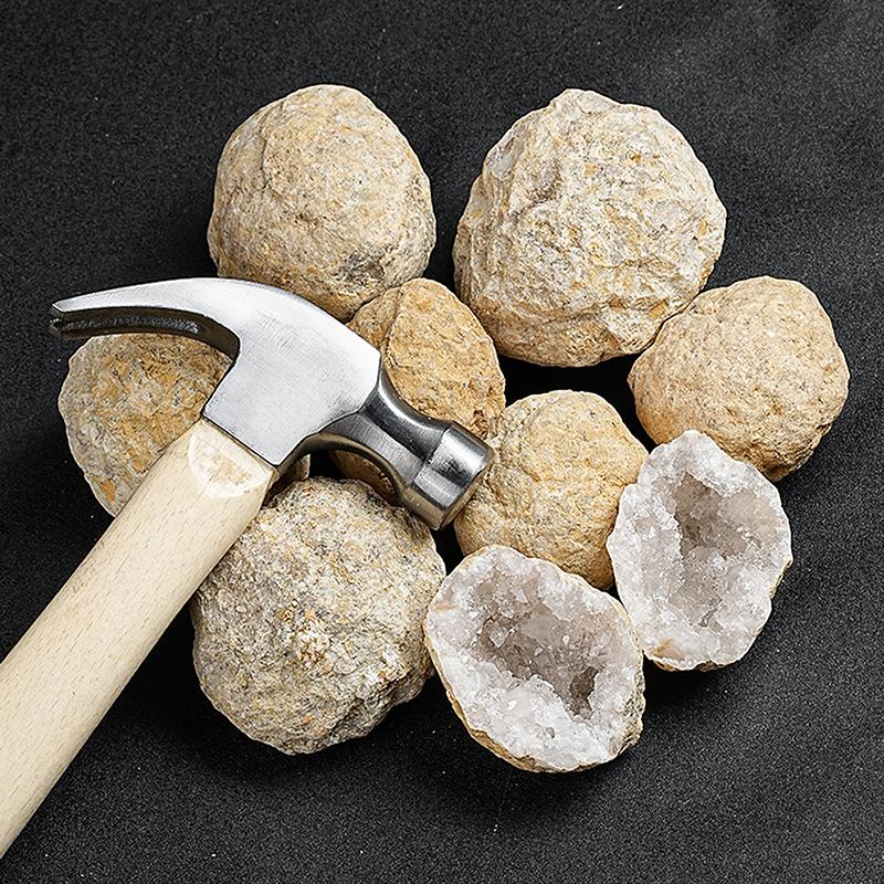 1 Stück Büro-Ornament Anhänger Natürliche Kristall Geode/Höhle Geschenke Für Kinder Schreibtischdekoration Roher Rohstein Mineralienprobe