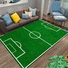 Soccer Field Design Carpet Green Rug for Bedroom or Living Room Decor Suitable for use as an anti-slip for living room bedroom sofas