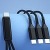 Multi USB Type C Charging Cable 5V 2A, 3-in-1 Type C Charger Cord with 3 USB-C Port for Cell Phones/Tablets