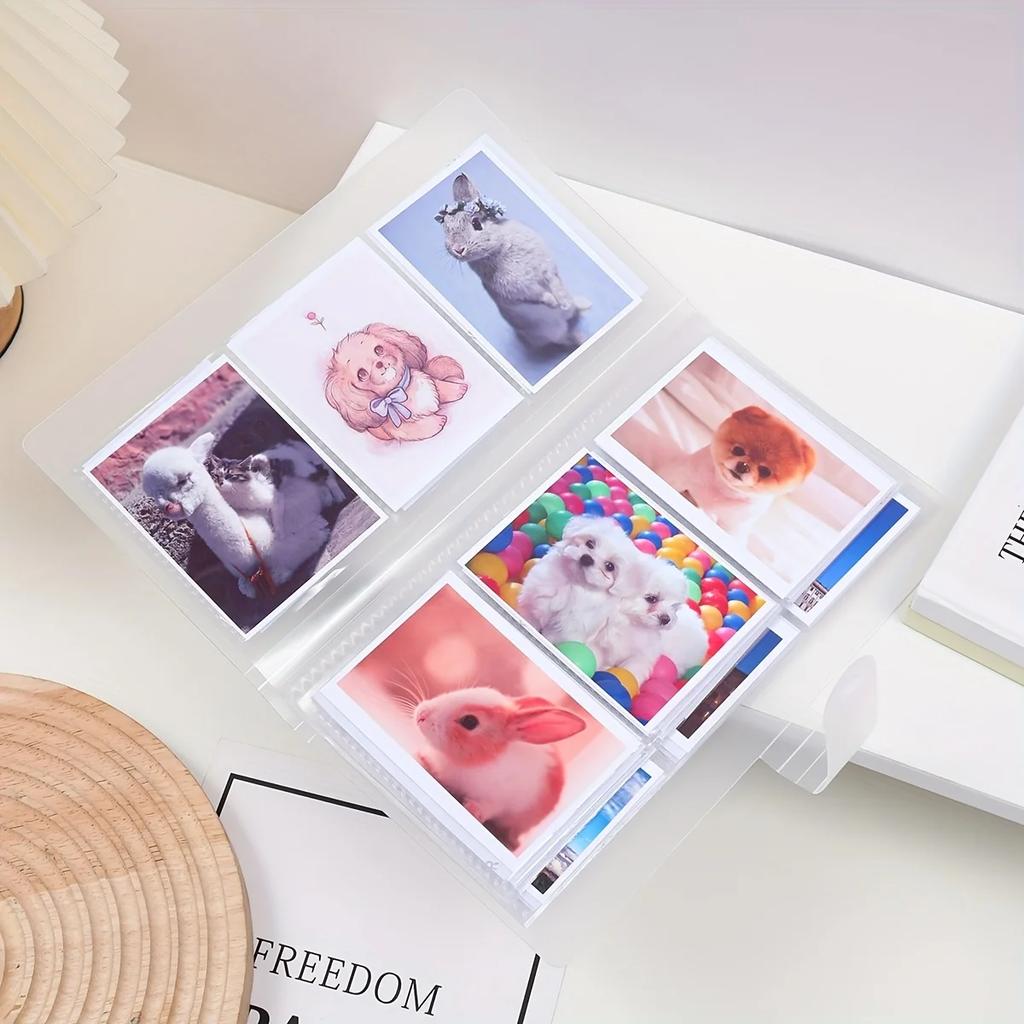 1pc-Large Clipbook Storage Book, Sticker Card Invoice Sticker Collector Photo Album, Plastic Transparent Photo Album