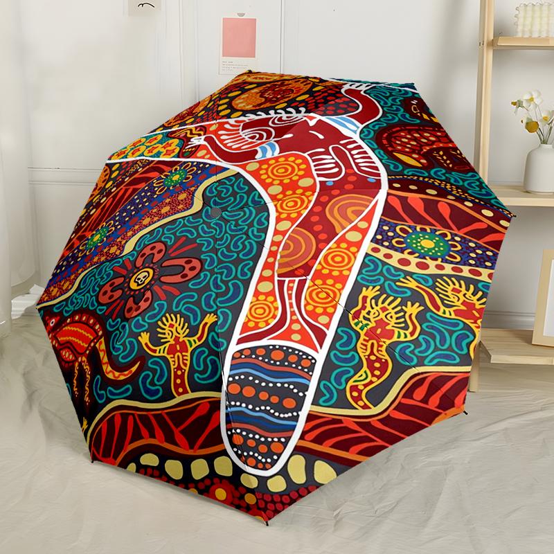 

Sea Turtle Indigenous Stippling Automatic Umbrella, Compact Design with 8 Ribs, Suitable for Outdoor Leisure and Daily Use-ideal Gift
