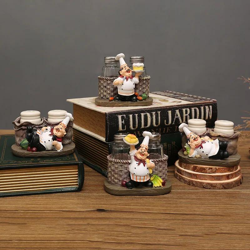 Bearded Chefs Creative Figures Statue Desk Decoration Professional Chef Character Resin Sculpture Ornaments Modern Home Decor