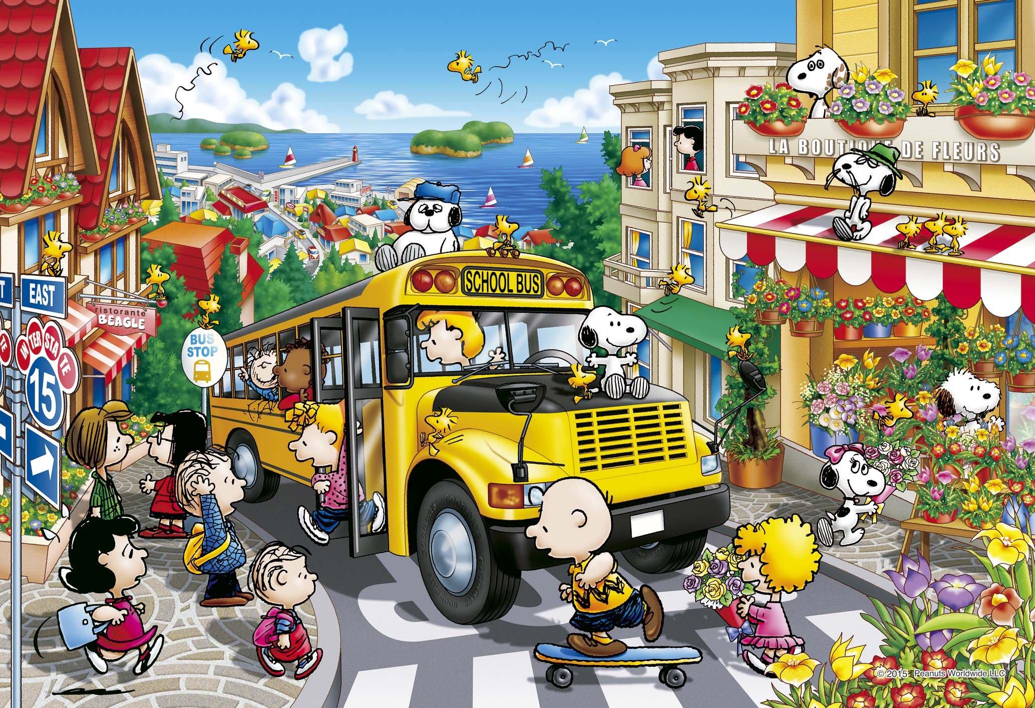 

Пазл из 300 деталей PEANUTS Счастливый школьный автобус (26x38см)