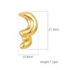 Personality Irregular Twist Geometric Elegance High Sense Women's Earrings 18K Gold Electroplated Earrings