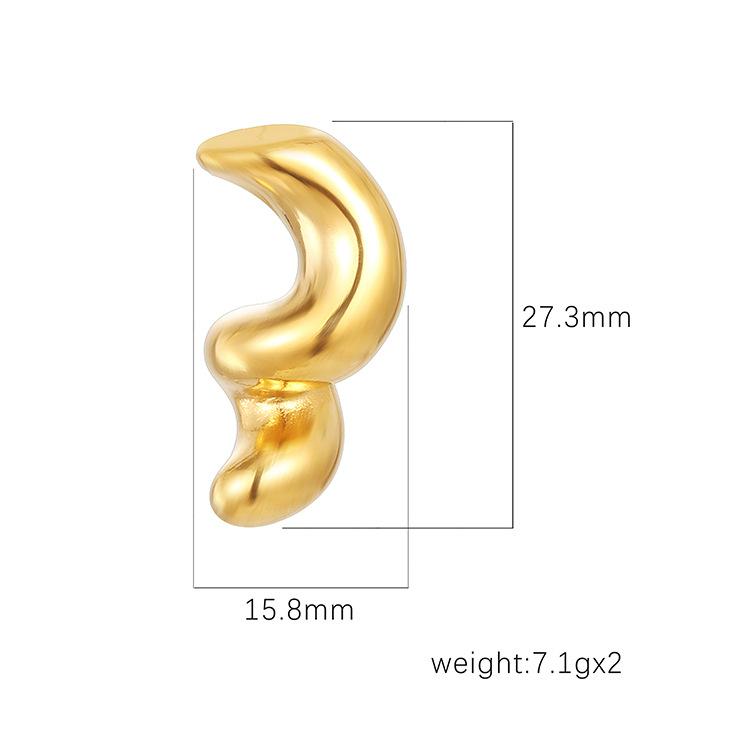 Personality Irregular Twist Geometric Elegance High Sense Women's Earrings 18K Gold Electroplated Earrings