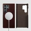 For Samsung S26 Ultra Case Magnetic Magsafe Oil Wax Genuine Leather Phone Cases For Galaxy S25 S24 S23 S22 Cover Wireless Charge