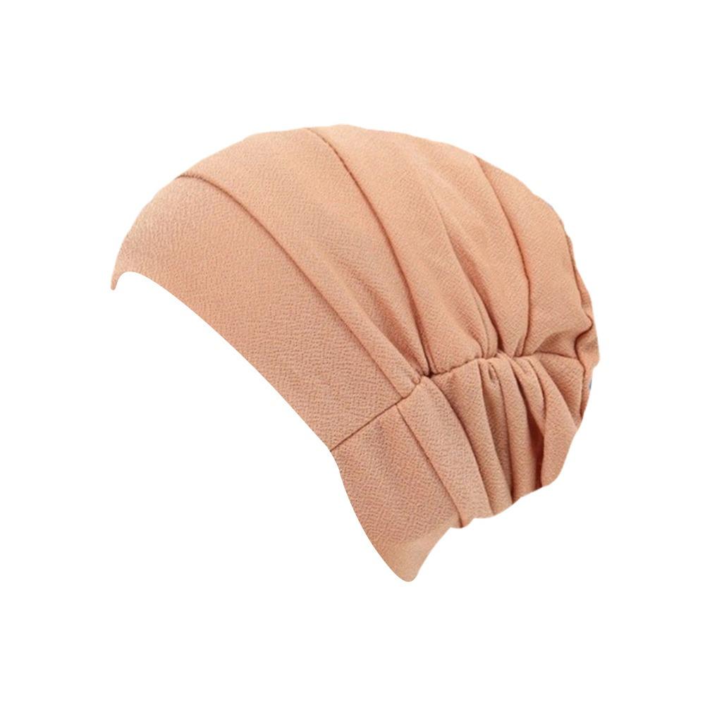 Comfortable Vintage Hijab Caps Elastic Soft Polyester Islamic Headband Breathable Wrap Style Cancer Chemo Hat Hair Loss