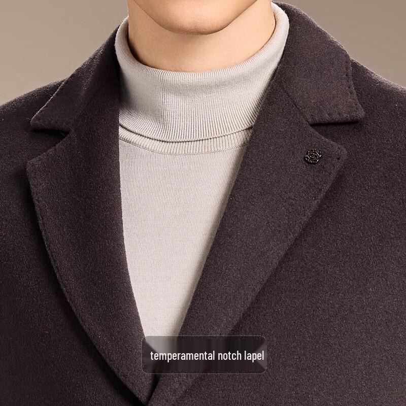 Antonio Men's 70% Wool Luxury Business Overcoat with Detachable Down Liner