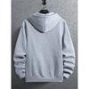 Men's Casual Fashion Creative New York English Letter Pattern Printed Zipper Hooded Sweatshirt Top, Comfortable and Soft Fabric