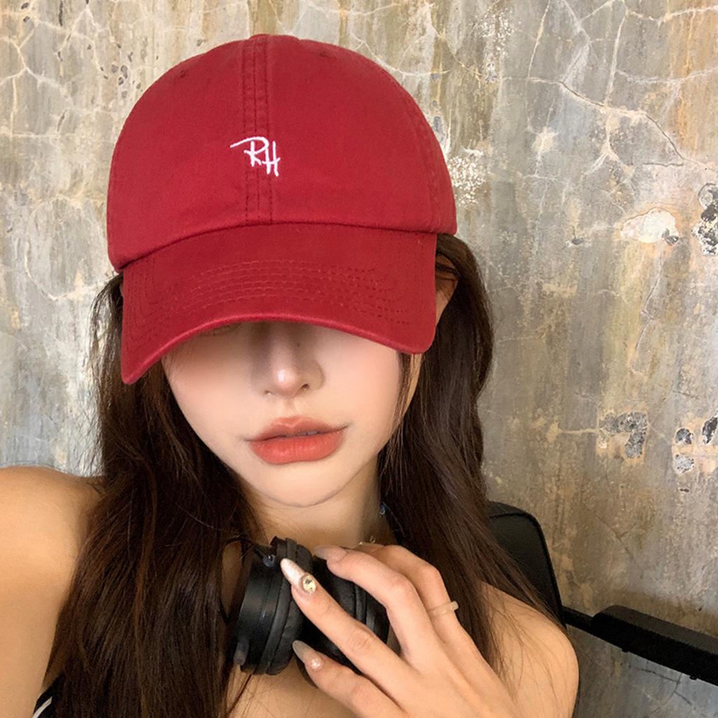 New Cotton Embroidery Letters Baseball Cap For Women Men Solid Color Adjustable Sunshade Hat Outdoor Hip Hop Sports Peaked Caps