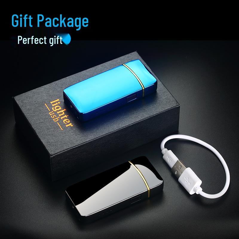 High-End USB Rechargeable Electronic Windproof Pulse Arc Lighter with Fingerprint Touch