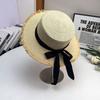 Summer Big Eaves Sunshade Straw Hat Korean Version Face Covering Seaside Vacation Sun Hat Foldable Temperament Spring and Summer Sunscreen Hat Women