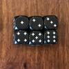 6Pcsdlot D6 Dice Six Sided Black With Star Dot For Funny Party Club Pub Board Rpg Playing Game 12Mm Accessory