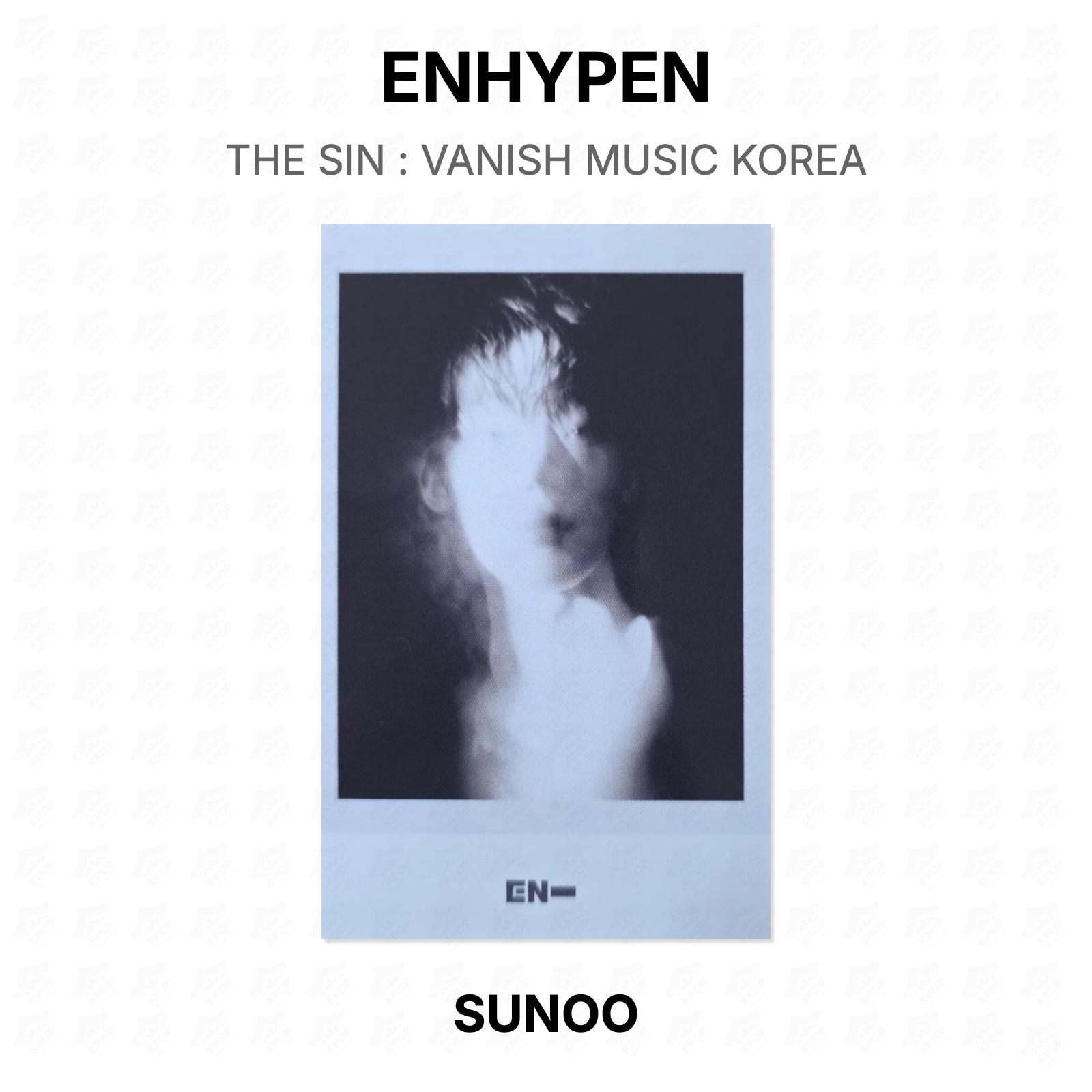 ENHYPEN THE SIN : VANISH MUSIC KOREA Официальная фотокарточка SUNOO