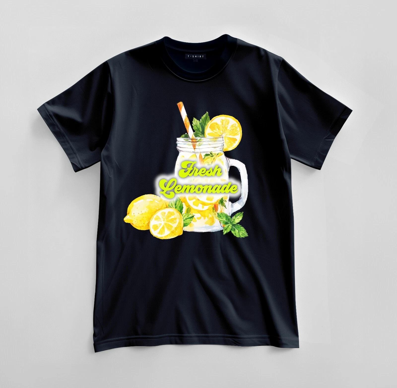 Custom Fresh Lemonade Tee Graphic T-shirt Design Unisex Jersey Short Sleeve Tee M