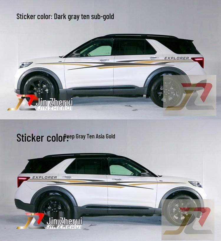 Ford Explorer Body Stripes: Custom Waistline Decal Stickers for Car Personalization