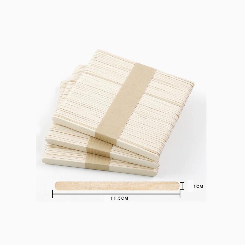 100Pcs Wooden Craft Sticks 4Size Wooden Lollipop Sticks Mini Wood Craft Sticks Set for DIY Crafts Painting Plant Labels Popsicle