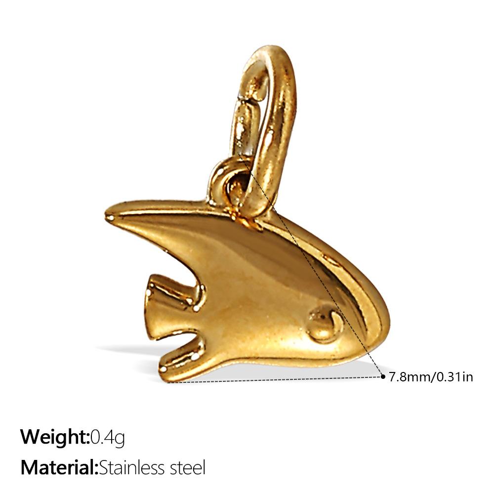 European and American creative colorful and diverse DIY pendant stainless steel plated 18K gold versatile pendant collection