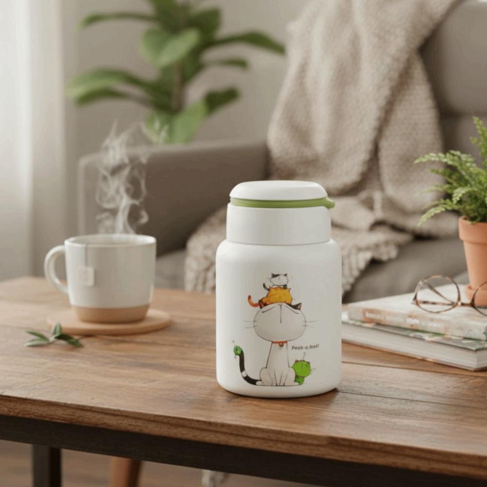 Stainless Steel Insulated Water Cup Cartoon Thermos Bottle Vacuum Thermal Cup  Travel