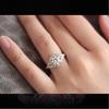 Silver Plated Rings Round White Sapphire Rhinestone Jewelry Party Ring Wedding