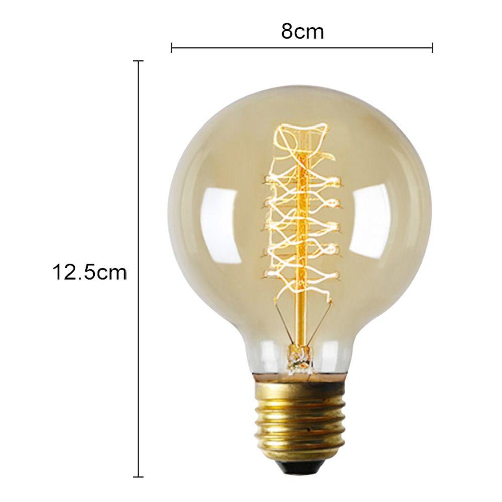 Holder 40W Ball Light Antique Incandescent Decoration Glass Edison Lamp Filament Vintage Retro Bulb