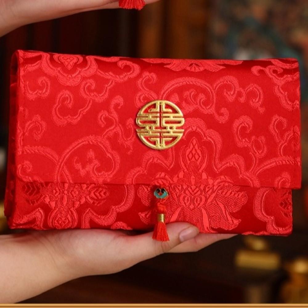 Chinese Style Folding Red Envelope Hongbao New Year Money Bag Red Pocket  Lunar New Year Gifts