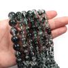 6 8 10 12mm Natural Stone Beads Green Ghost Crystal Round Loose Spacer Beads For Jewelry Making DIY Necklace Bracelets Supplies