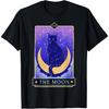 The Moon Black Cat Tarot Card T-Shirt for Men Women