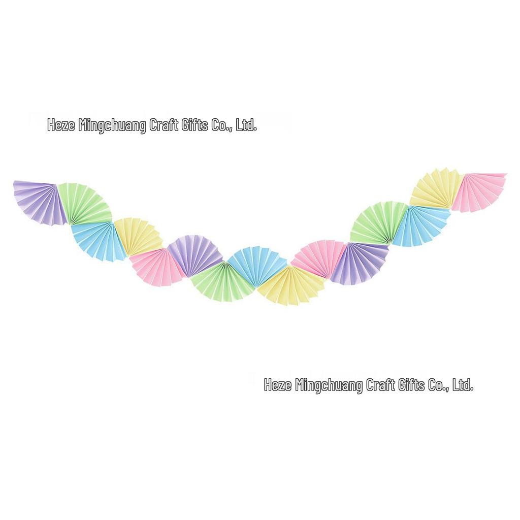 Paper Fan Flower Decoration for Weddings & Birthday Parties - Hanging Party Background Decor