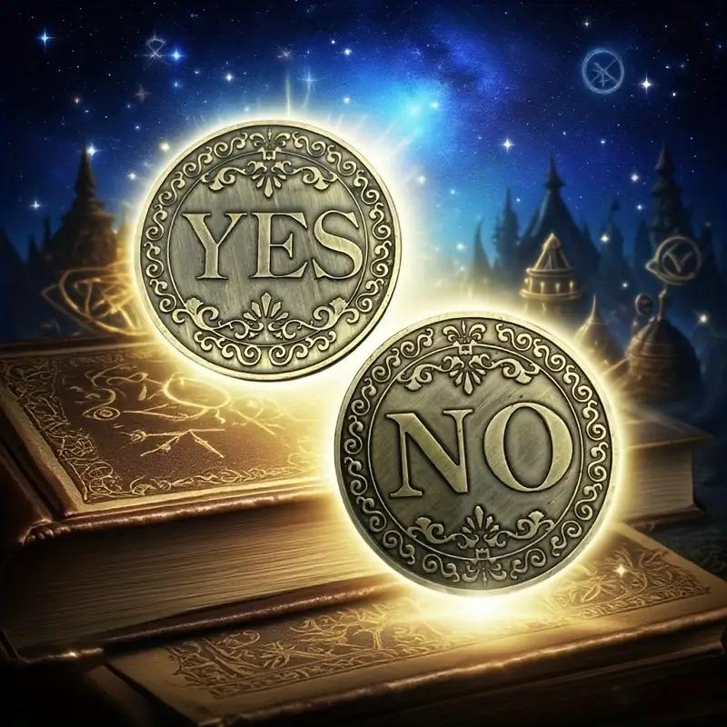 YES or NO Flip Decision Coin - Metal Choose Coin, Fun Answer Coin, Choose Commemorative Coin