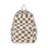 School Bag, Autumn and Winter New Plush Checkered Backpack, Women's Versatile Student Backpack, Casual Fashion Travel Large-capacity Backpack