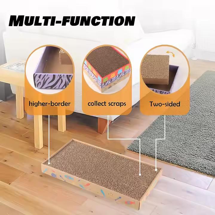Cat-Grabbing Board Double-Sided Eco-Friendly Corrugated Paper Modern Cat-Scratcher Column Wear-Resistant Load-Bearing Carton