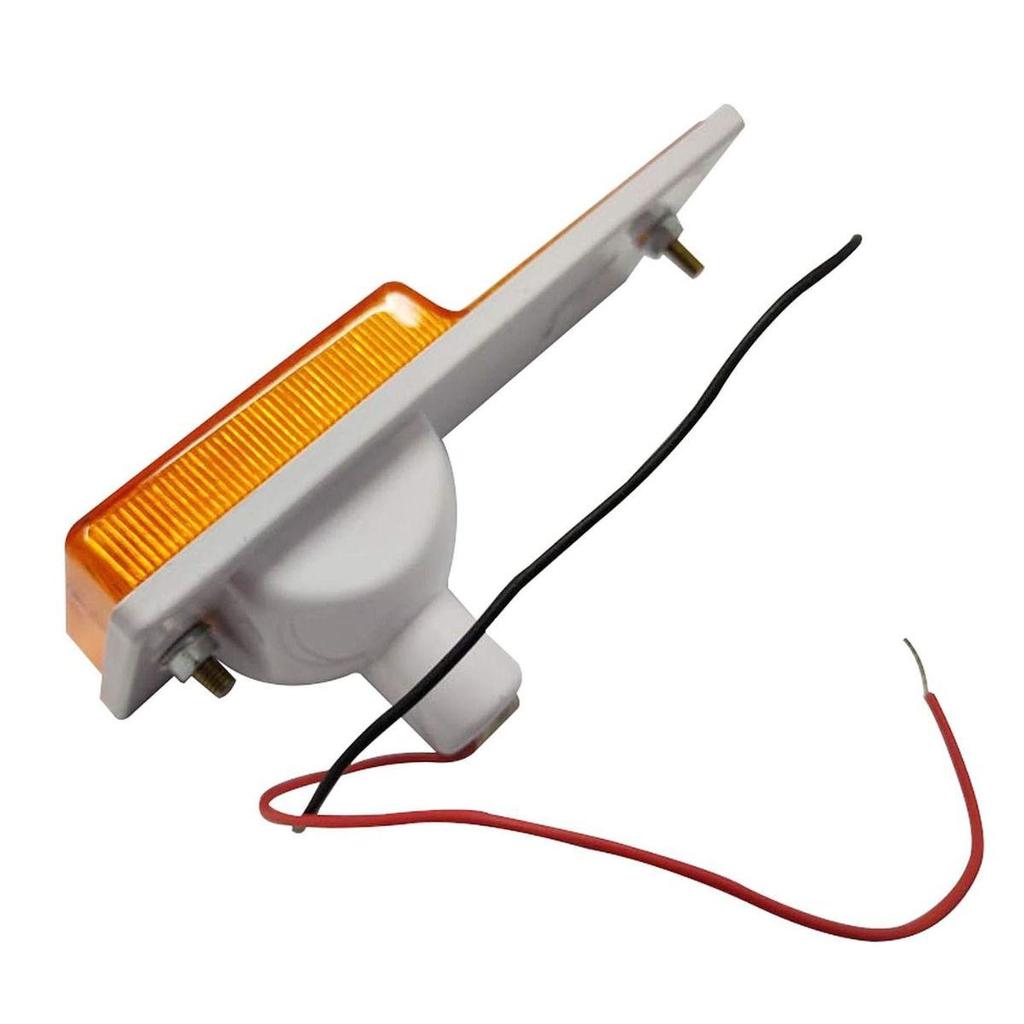 LED Side Marker Lamp Set with Triangle Warning Frame – 9 LED Reflector Triangle Safety Kit 12V Universal for Trucks, Trailers, Tractors (Set of 2)