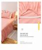 Korean Style Princess Bed Skirt - Non-Slip, Solid Color Cover