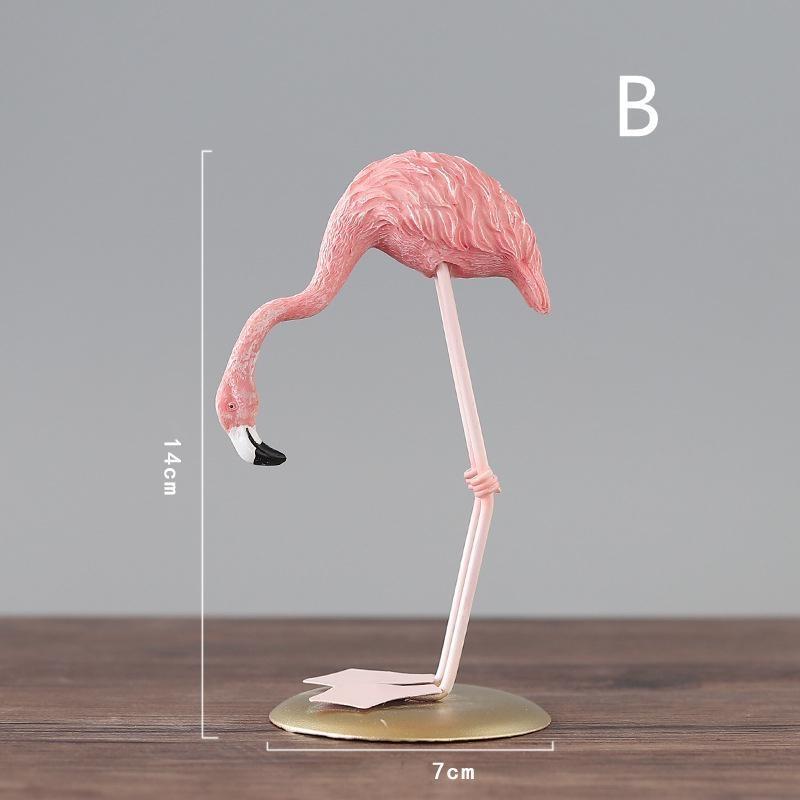 Kreative Flamingo-Cartoon-Dekoration Harz-Handwerk Heim-Wohnzimmer Schreibtisch-Dekoration