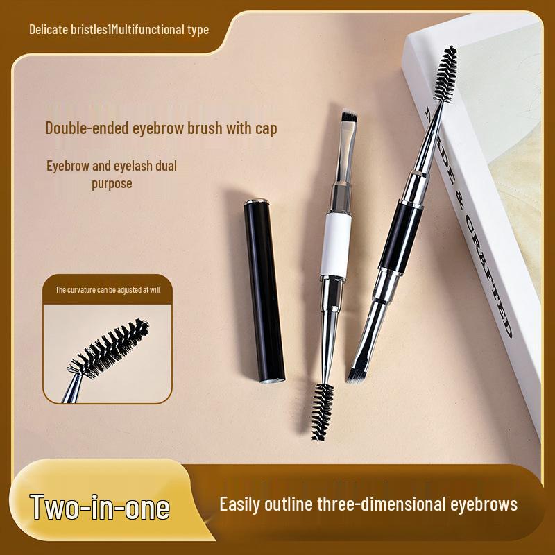 

Dual-Use Eyebrow & Eyelash Angled Brush Set with Curler